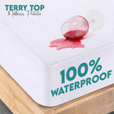 Waterproof Terry Towel Mattress Protector – Soft, Breathable &amp; Anti-Allergy | 30cm (12 Inch) Deep Skirt