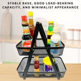 2-Tier Countertop Fruit Basket Fruit Bowl  Vegetable Holder for Kitchen Storage, Bread Storage Basket – Black