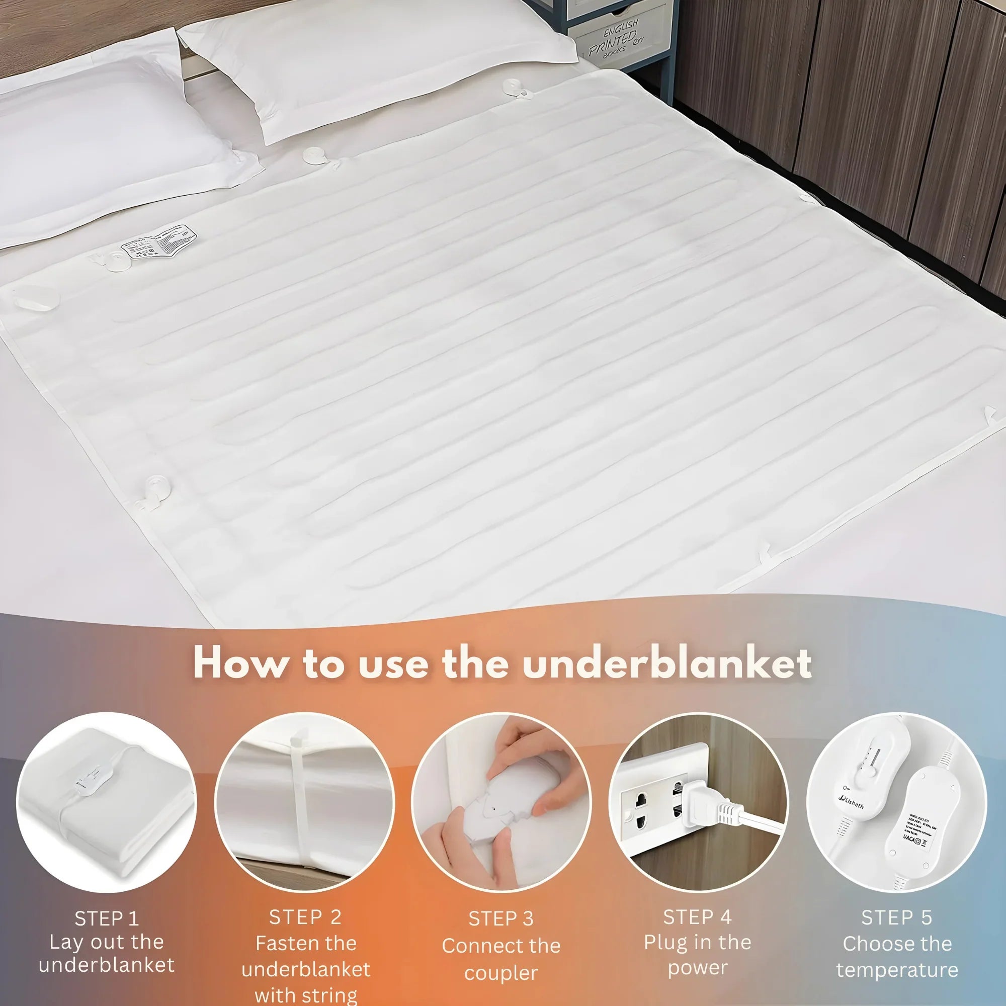 Heated Electric Blanket – Soft Microfiber with 3 Heat Settings Overheat Protection - 4A's Global