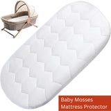 Baby Mattress Protector for Moses Basket, Cradle, Bassinet, Crib &amp; Pram Basket – Soft, Breathable &amp; Gentle Cover Hexagonal Design (75x37+15cm) - 4A's Global