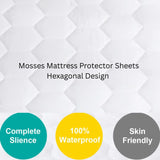 Baby Mattress Protector for Moses Basket, Cradle, Bassinet, Crib &amp; Pram Basket – Soft, Breathable &amp; Gentle Cover Hexagonal Design (75x37+15cm) - 4A's Global