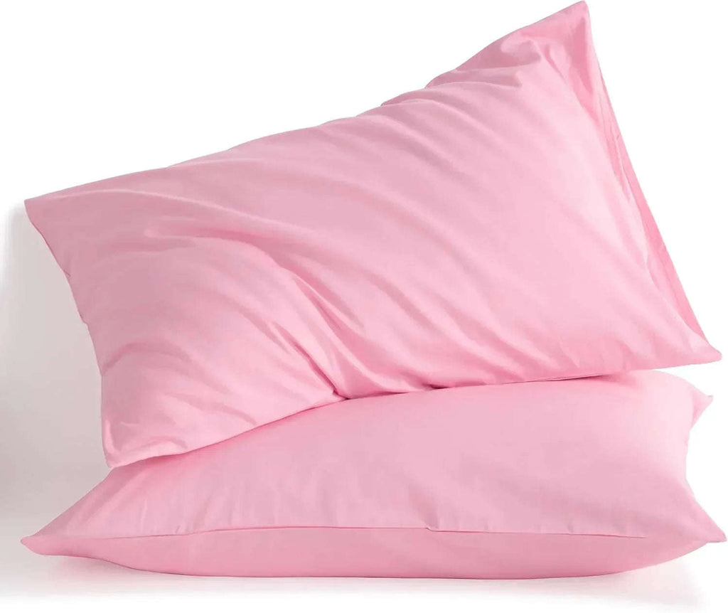 2x Luxury Percale Polycotton Pillowcase Pair – Soft, Durable &amp; Easy-Care Bedding - 4A's Global