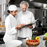 Chef Skull Cap – Breathable, Adjustable &amp; Professional Kitchen Headwear | White