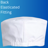 Chef Skull Cap – Breathable, Adjustable &amp; Professional Kitchen Headwear | White