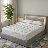 10cm Bamboo Cloud Mattress Topper | Extra Thick 4-Inch Luxury Loft | Breathable, Cooling & Hypoallergenic | Hotel Quality Bed Topper (UK Standard)