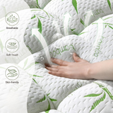 10cm Bamboo Cloud Mattress Topper | Extra Thick 4-Inch Luxury Loft | Breathable, Cooling & Hypoallergenic | Hotel Quality Bed Topper (UK Standard)