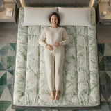 10cm Bamboo Cloud Mattress Topper | Extra Thick 4-Inch Luxury Loft | Breathable, Cooling & Hypoallergenic | Hotel Quality Bed Topper (UK Standard)