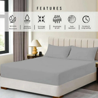 Extra Deep 30cm Fitted Bed Sheet – Luxury Hotel-Quality Deep Pocket Sheet for Perfect Mattress Fit - 4A's Global