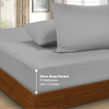 Extra Deep 30cm Fitted Bed Sheet – Luxury Hotel-Quality Deep Pocket Sheet for Perfect Mattress Fit - 4A's Global