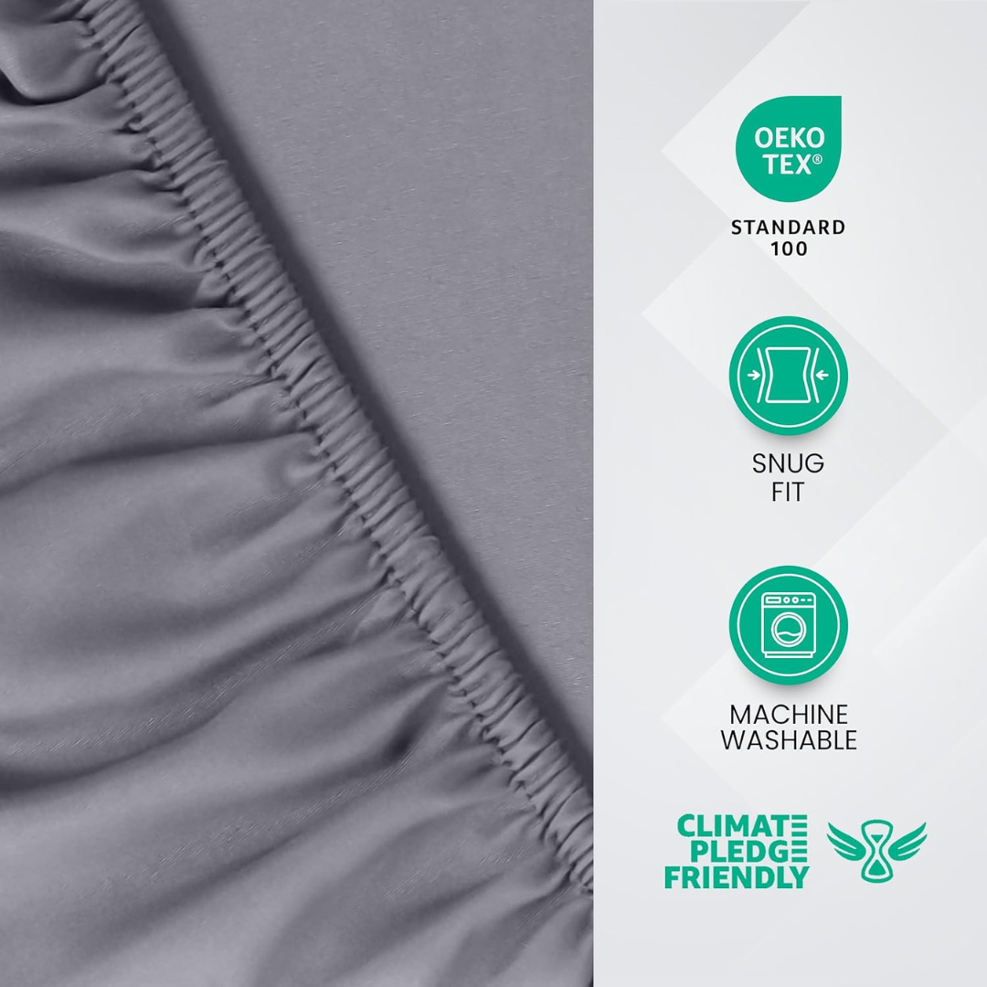 Extra Deep 30cm Fitted Bed Sheet – Luxury Hotel-Quality Deep Pocket Sheet for Perfect Mattress Fit - 4A's Global