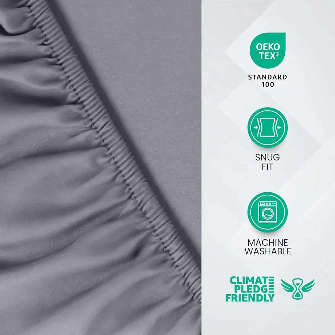 Extra Deep 30cm Fitted Bed Sheet – Luxury Hotel-Quality Deep Pocket Sheet for Perfect Mattress Fit - 4A's Global