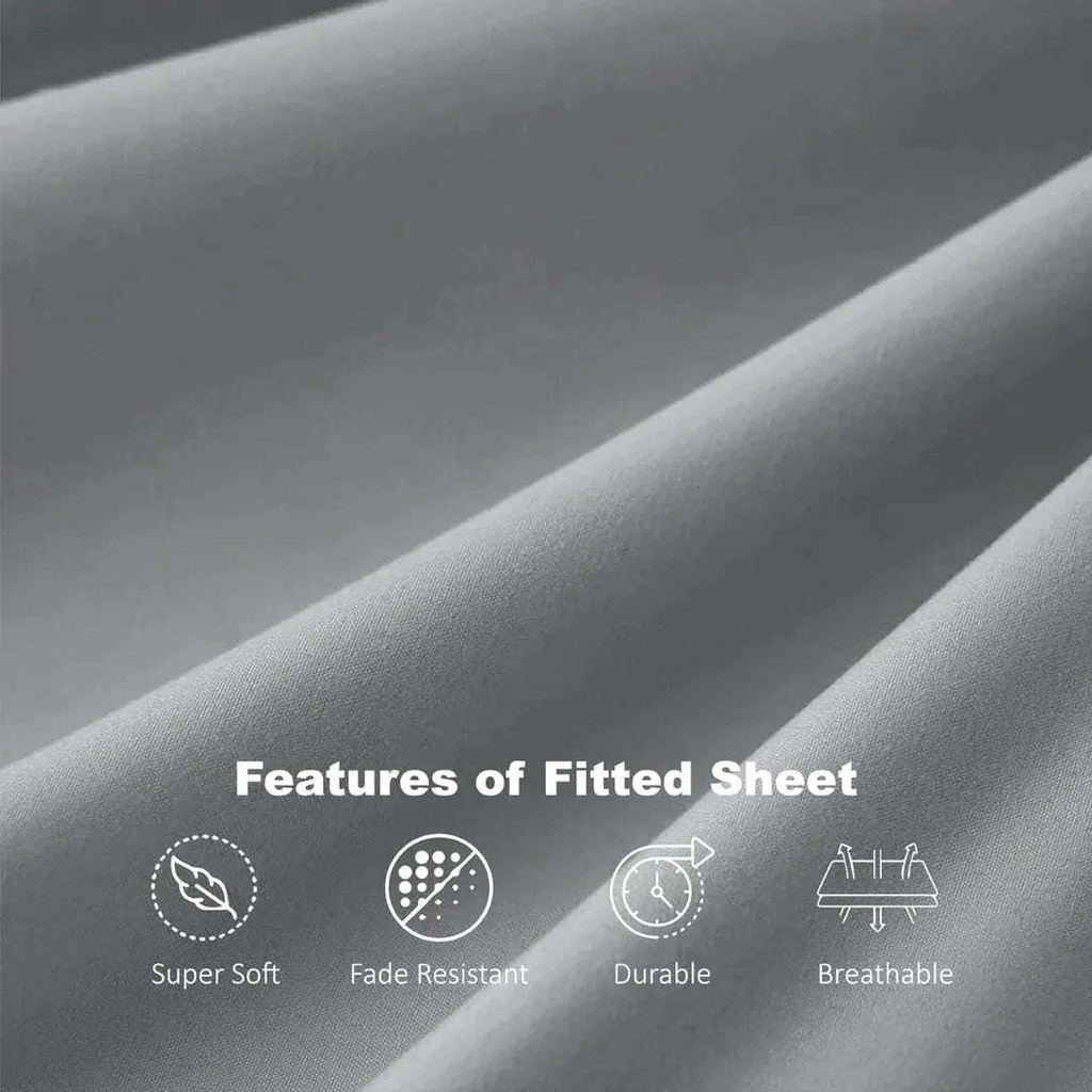 Extra Deep 30cm Fitted Bed Sheet – Luxury Hotel-Quality Deep Pocket Sheet for Perfect Mattress Fit - 4A's Global