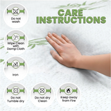 Heaven High 40D Bamboo Mattress Topper 6cm Gel Memory Foam, Anti Slip Memory Foam , 300gsm