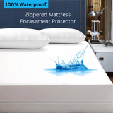 CL Fully Zippered Waterproof Mattress Protector Encasement – Bed Bug Proof, Anti-Allergy &amp; Deep Fit