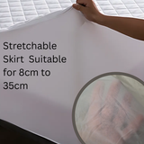 CL Waterproof Bamboo Mattress Protector – Hypoallergenic, Breathable, Fitted Sheet Design, Noise-Free Protection