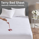 Waterproof Terry Winter Bed Sheet  – Soft, Breathable &amp; Allergy-Proof Bedding Protection - 4A's Global