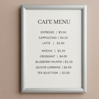 A2 Snap Frame Poster Holder Wall Display Silver Aluminium for Retail and Office - SGM - 4A's Global