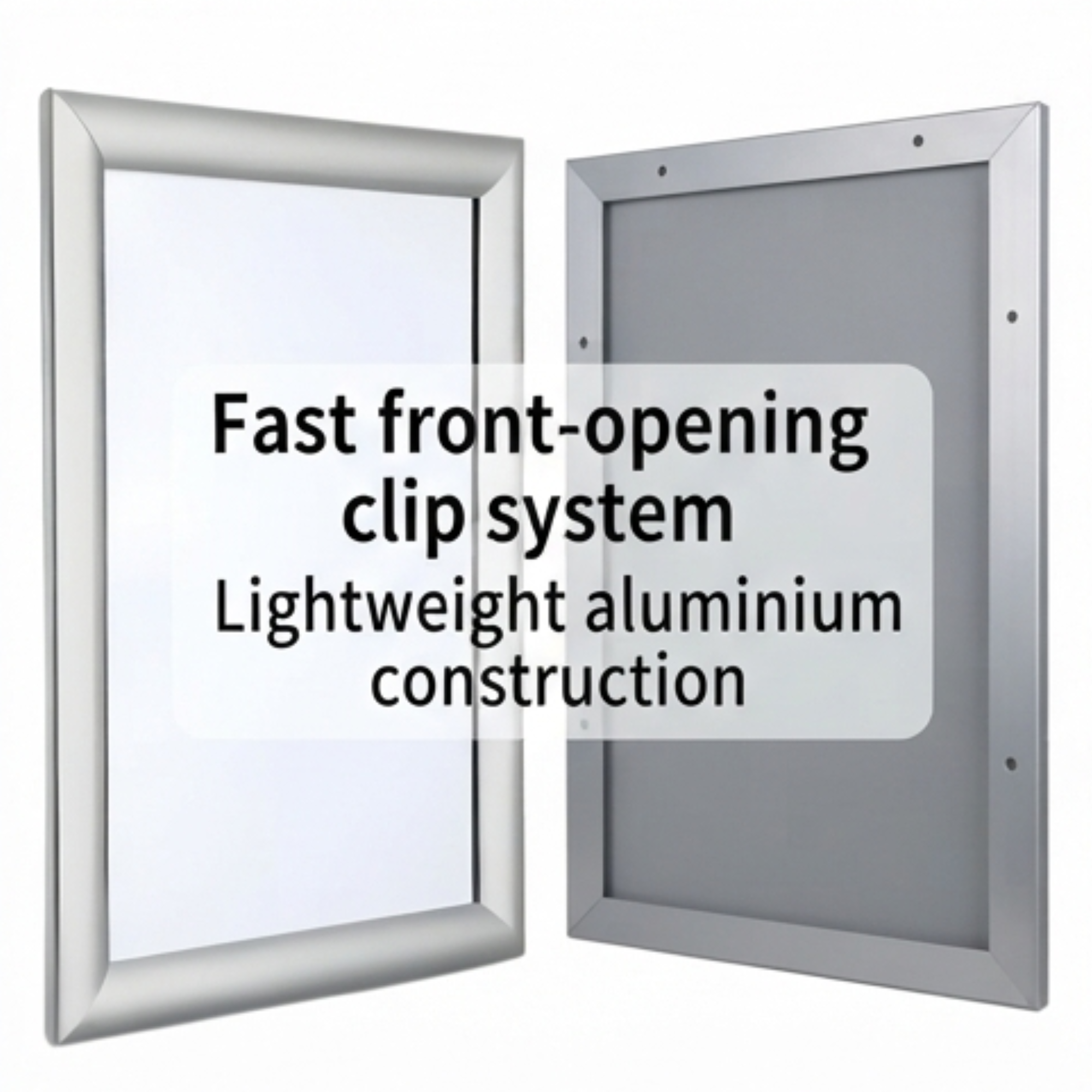 A2 Snap Frame Poster Holder Wall Display Silver Aluminium for Retail and Office - SGM - 4A's Global