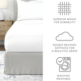 Luxury Pleated Valance Sheets – Hotel Quality Poly-Cotton Platform Base Sheets for Ultimate Comfort &amp; Style - 4A's Global