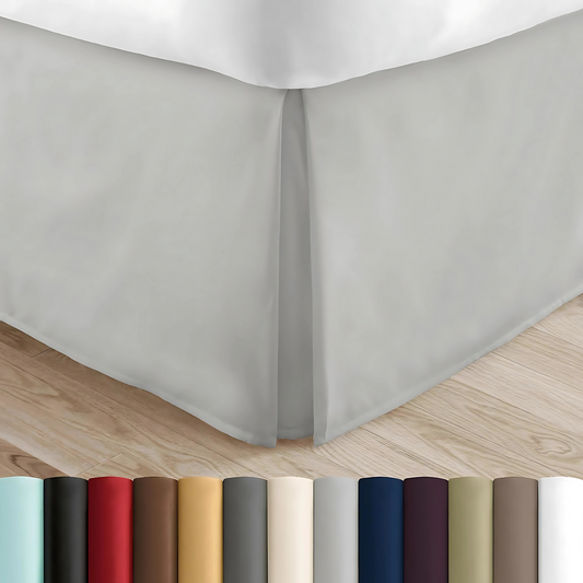 Luxury Pleated Valance Sheets – Hotel Quality Poly-Cotton Platform Base Sheets for Ultimate Comfort &amp; Style - 4A's Global