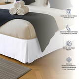 Luxury Pleated Valance Sheets – Hotel Quality Poly-Cotton Platform Base Sheets for Ultimate Comfort &amp; Style - 4A's Global