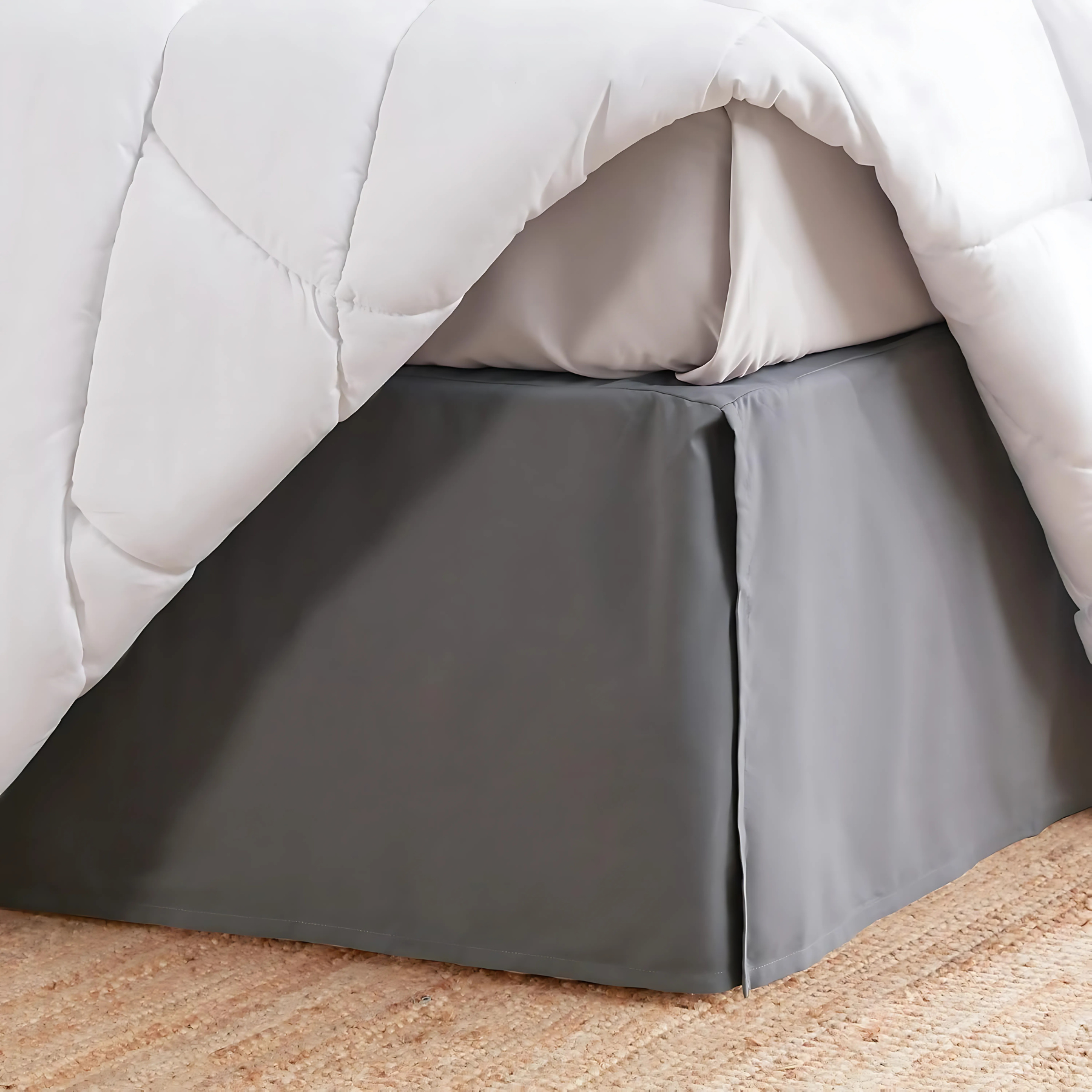Luxury Pleated Valance Sheets – Hotel Quality Poly-Cotton Platform Base Sheets for Ultimate Comfort &amp; Style - 4A's Global