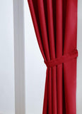 Thermal Thick Blackout Eyelet Ring Curtain - Blackout Curtains - Red