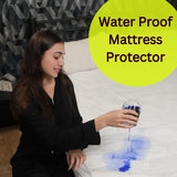 4AS Bunk Bed Waterproof Mattress Protector 30cm Deep - Hotel Quality Sheet Deep Pocket Elasticized Fitted Cover Quilted Soft Touch Breathable Noise-Free Hexagonal Design White