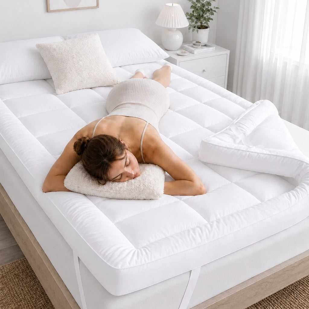 10cm Extra Thick Mattress Topper | 1100GSM Deep-Fill Luxury | All UK Sizes | 4AS