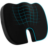 Memory Foam Seat Cushion – Ergonomic Cooling Comfort for Office, Car &amp; Home | 45x35cm | Black - 4A's Global