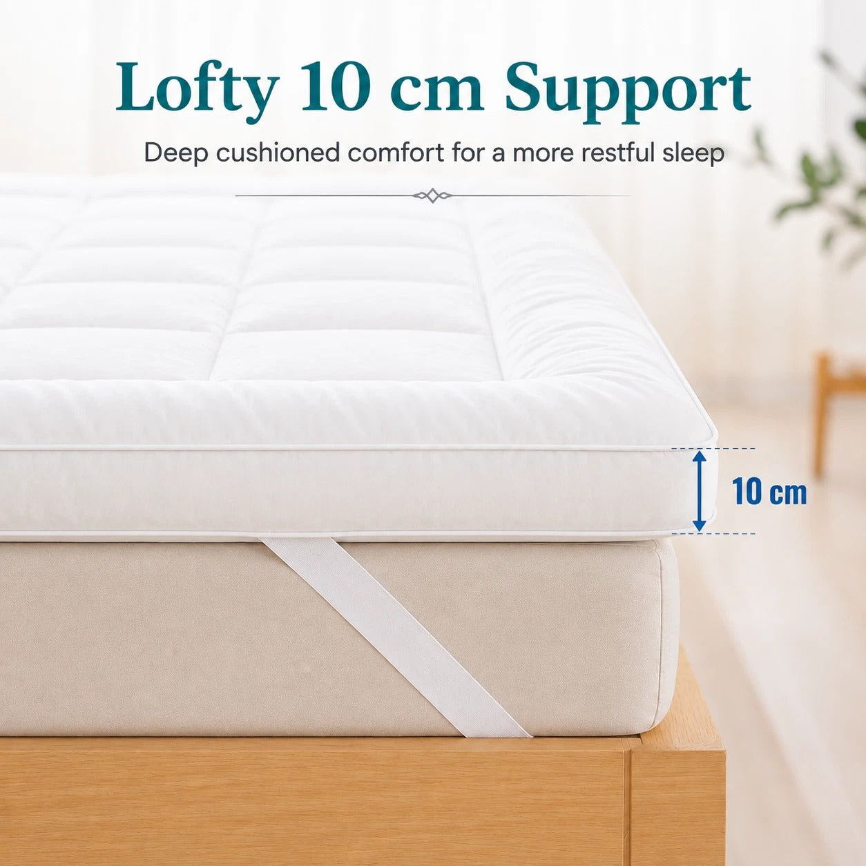 10cm Extra Thick Mattress Topper | 1100GSM Deep-Fill Luxury | All UK Sizes | 4AS