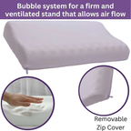 Memory Foam Bounce Back Pillow – Cool Comfort, Fresh Mornings Removable Cover – Ergonomic Contour Neck Support - 4A's Global