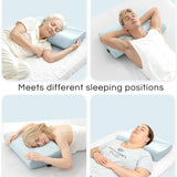 Memory Foam Bounce Back Pillow – Cool Comfort, Fresh Mornings Removable Cover – Ergonomic Contour Neck Support