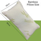 Crushed Memory Foam Bamboo Pillow – Cooling, Adjustable &amp; Hypoallergenic | 39 x 64 x 16 cm / 15.3 x 25.2 x 6.3 in - 4A's Global