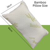 Crushed Memory Foam Bamboo Pillow – Cooling, Adjustable &amp; Hypoallergenic | 39 x 64 x 16 cm / 15.3 x 25.2 x 6.3 in - 4A's Global