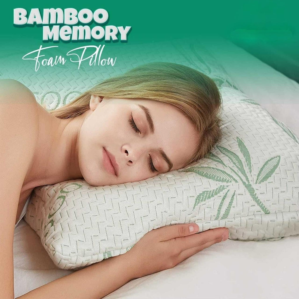 Crushed Memory Foam Bamboo Pillow Adjustable Cooling Hypoallergenic - 4AS - 4A's Global