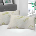 Crushed Memory Foam Bamboo Pillow – Cooling, Adjustable &amp; Hypoallergenic | 39 x 64 x 16 cm / 15.3 x 25.2 x 6.3 in - 4A's Global