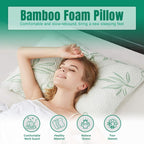 Crushed Memory Foam Bamboo Pillow Adjustable Cooling Hypoallergenic - 4AS - 4A's Global