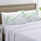 Crushed Memory Foam Bamboo Pillow Adjustable Cooling Hypoallergenic - 4AS - 4A's Global