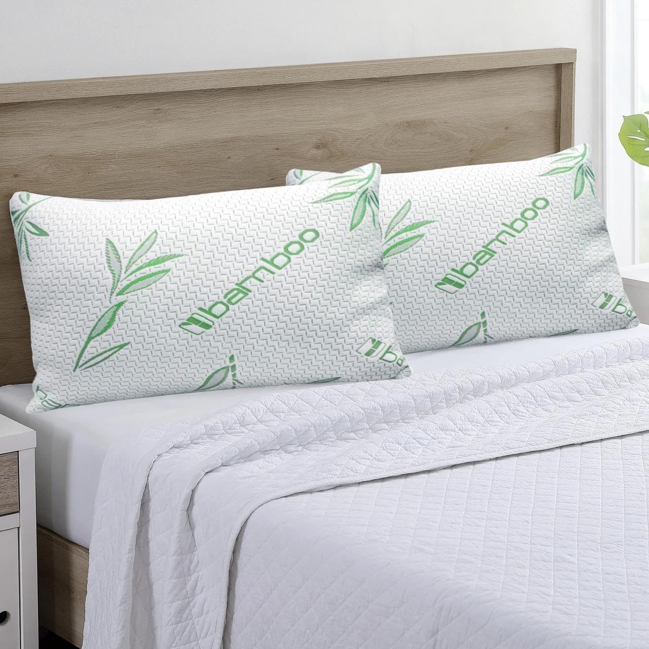 Crushed Memory Foam Bamboo Pillow Adjustable Cooling Hypoallergenic - 4AS - 4A's Global