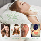 Crushed Memory Foam Bamboo Pillow Adjustable Cooling Hypoallergenic - 4AS - 4A's Global