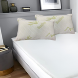 Crushed Memory Foam Bamboo Pillow – Cooling, Adjustable &amp; Hypoallergenic | 39 x 64 x 16 cm / 15.3 x 25.2 x 6.3 in - 4A's Global