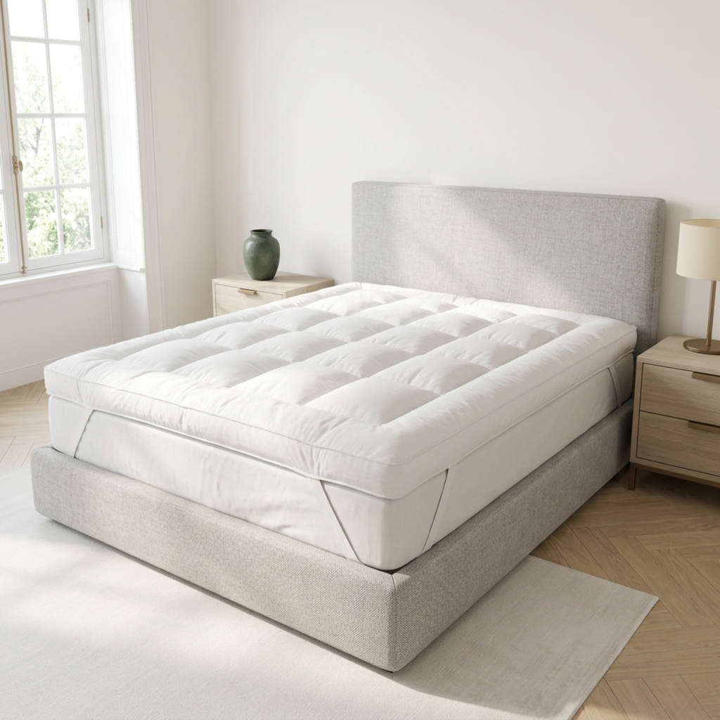 Microfibre Mattress Topper - Luxury Hotel Quality Bed Topper 5cm | Ultra Soft "Soft as Down" Fill | Breathable & Machine Washable (UK Sizes)