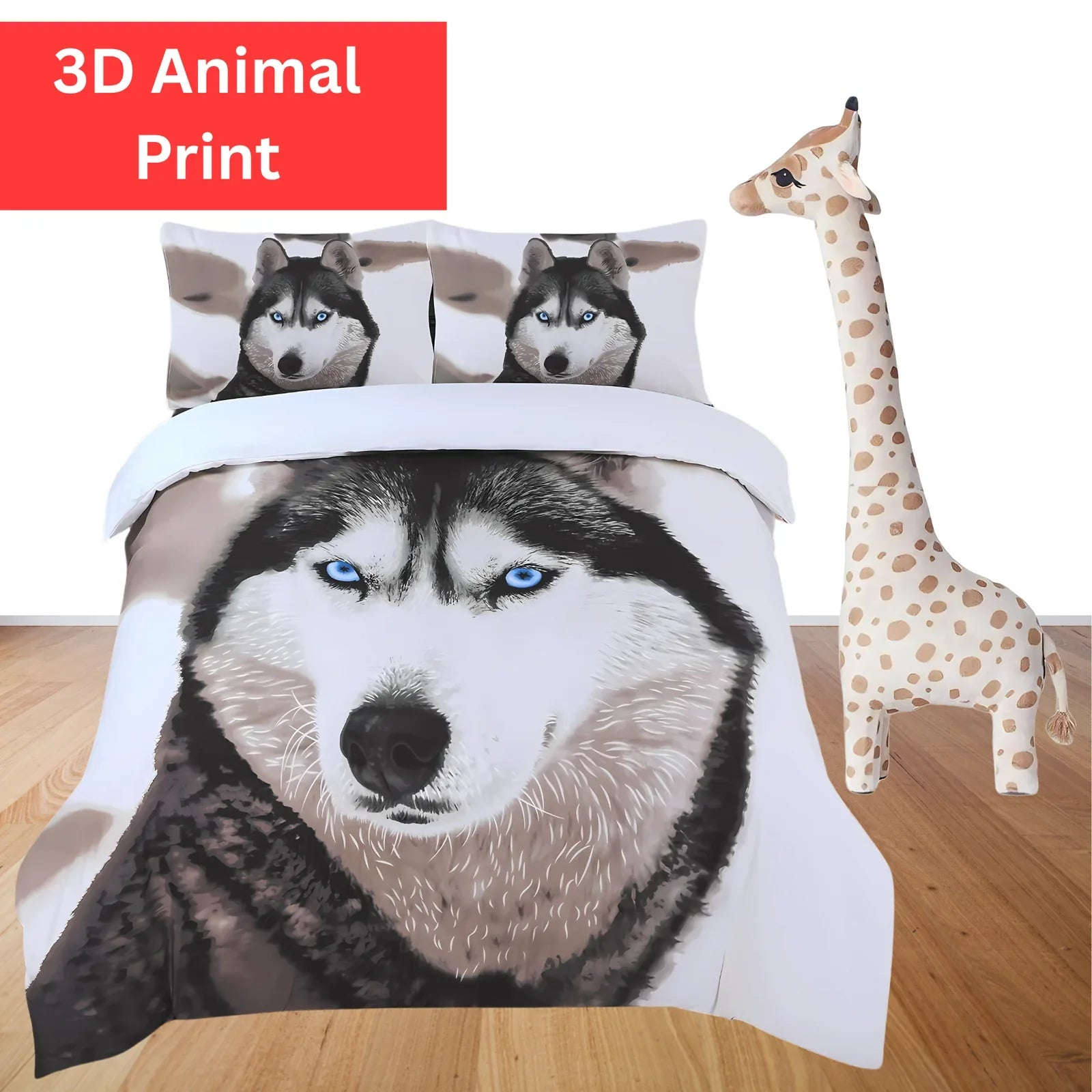 3D Animal Print Duvet Cover Set | Cotton-Feel Luxury Bedding with Pillowcases | Bold Bedroom Makeover for UK Homes - 4A's Global