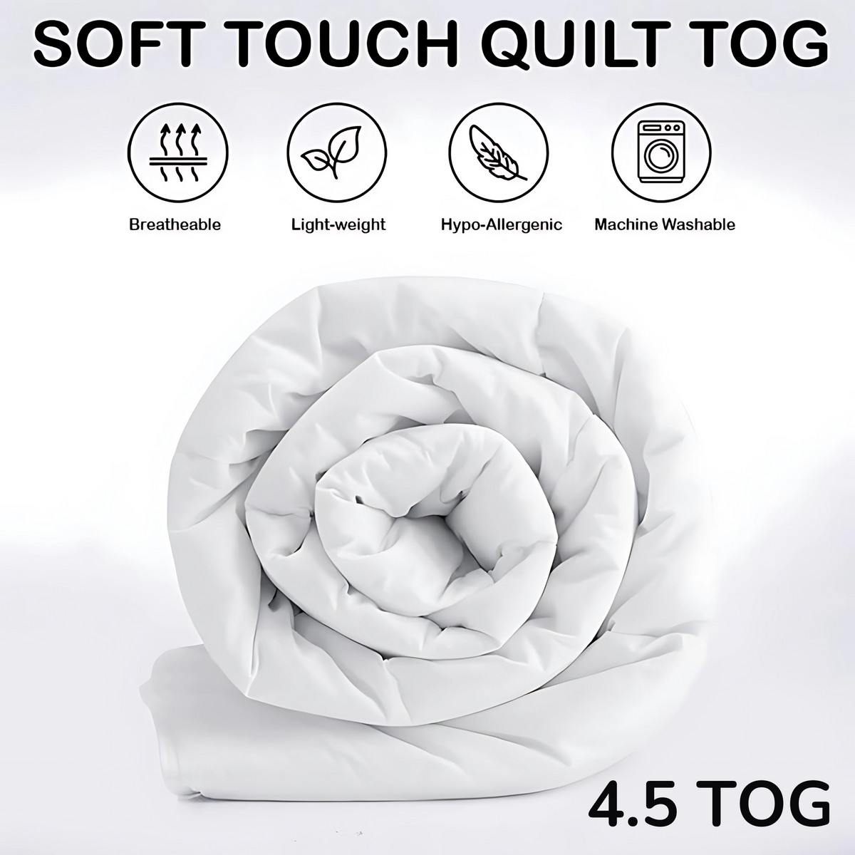 4.5 TOG Duvet Hollow Fiber Anti allergic Hotel Quality Quilt Duvet for Summer Nights
