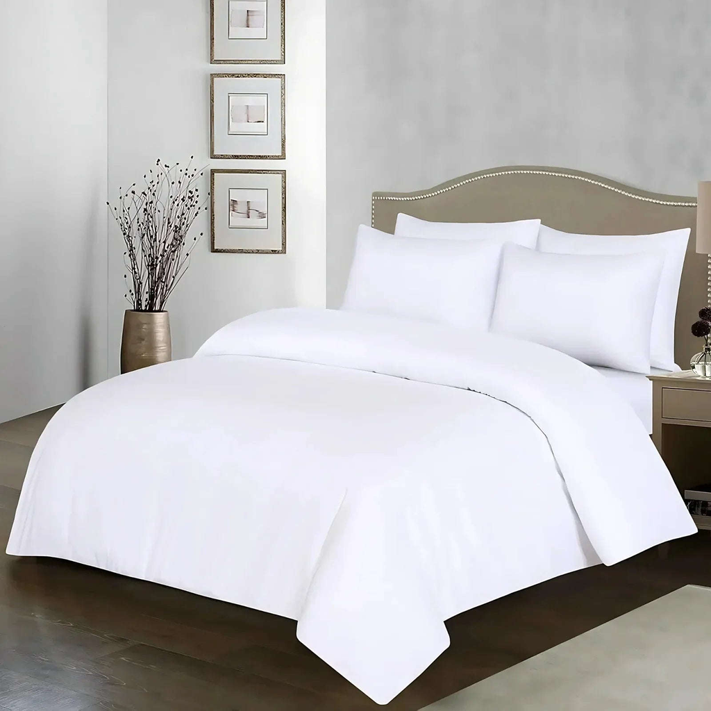 Reversible & Plain Duvet Cover and Matching Pillowcase Set –  Elegant, Soft & Durable Bedding 4A's Global