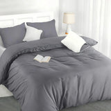 Reversible & Plain Duvet Cover and Matching Pillowcase Set –  Elegant, Soft & Durable Bedding - 4A's Global