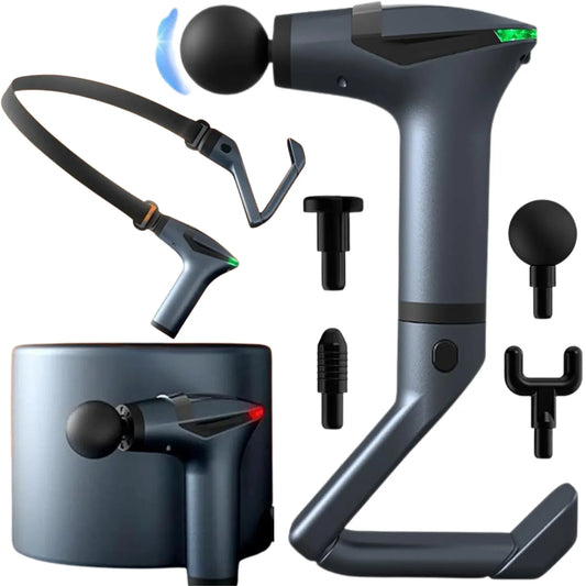 Detachable Handle Massage Gun | 15-Speed Percussion Massager with 4 Heads & Rechargeable Design for Neck, Back, Shoulders & Legs