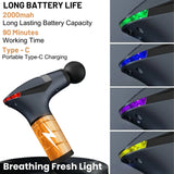 Detachable Handle Massage Gun | 15-Speed Percussion Massager with 4 Heads & Rechargeable Design for Neck, Back, Shoulders & Legs