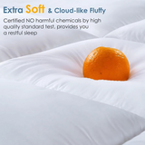 4-Inch / 11cm Extra Thick King Size Mattress Topper – 1100 GSM Microfibre Fill | 150 x 200 cm (59 x 79 inch) - 4A's Global